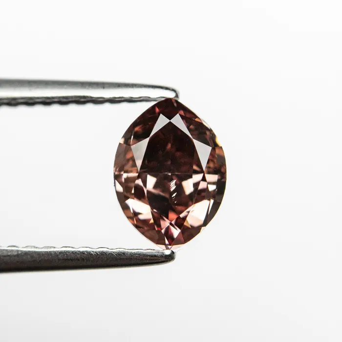 100ct 728x536x353mm GIA SI1 Fancy Deep Orangy Pink Marquise Brilliant 2410901 Misfit Diamonds Earrings