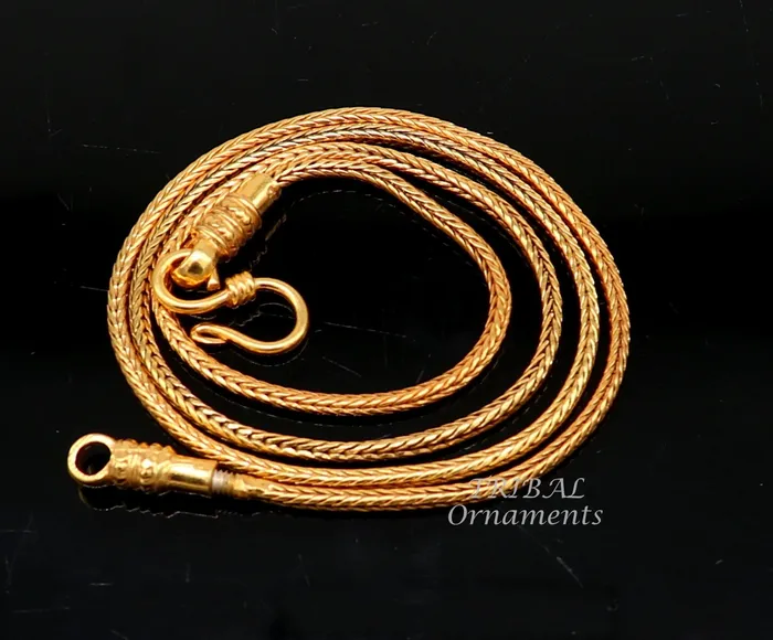 16 to 30 long screw chain 925 sterling silver handmade Gold polished wheat chain pendant chain necklace chain silver chain trendy nch197 TRIBAL ORNAMENTS Necklaces