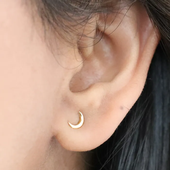 18K Gold Crescent Moon Earrings Dainty Stud Earrings For Women Jewelvers Earrings 18K Gold Crescent Moon Earrings Dainty Stud Earrings For Women Jewelvers Earrings