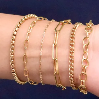 18K GoldFilled Link Chain Bracelet Jewelvers Bracelets