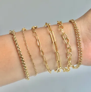 18K GoldFilled Link Chain Bracelet Jewelvers Bracelets