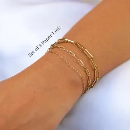 18K GoldFilled Link Chain Bracelet Jewelvers Bracelets