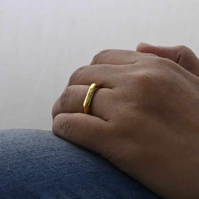 18K GoldFilled Rectangular Band Ring for Women Jewelvers Rings 18K GoldFilled Rectangular Band Ring for Women Jewelvers Rings
