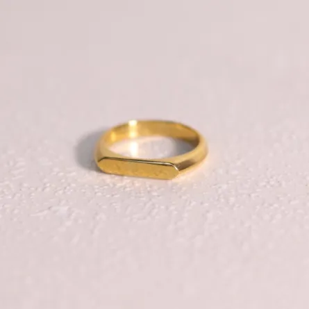 18K GoldFilled Rectangular Band Ring for Women Jewelvers Rings 18K GoldFilled Rectangular Band Ring for Women Jewelvers Rings