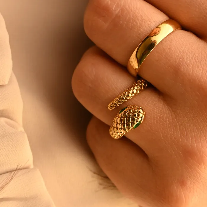 18K GoldFilled Snake Wrap Ring for Women Jewelvers Rings 18K GoldFilled Snake Wrap Ring for Women Jewelvers Rings