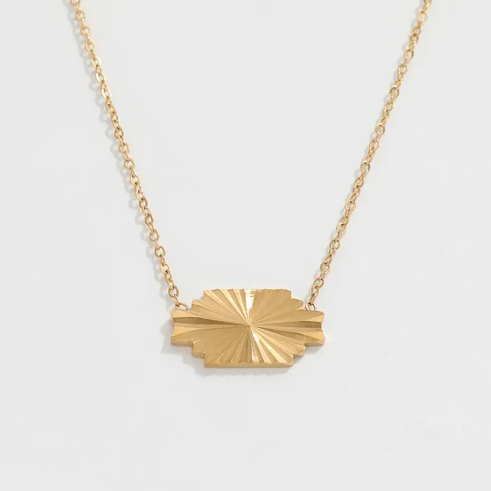 18K GoldFilled Sunburst Necklace Jewelvers Necklaces