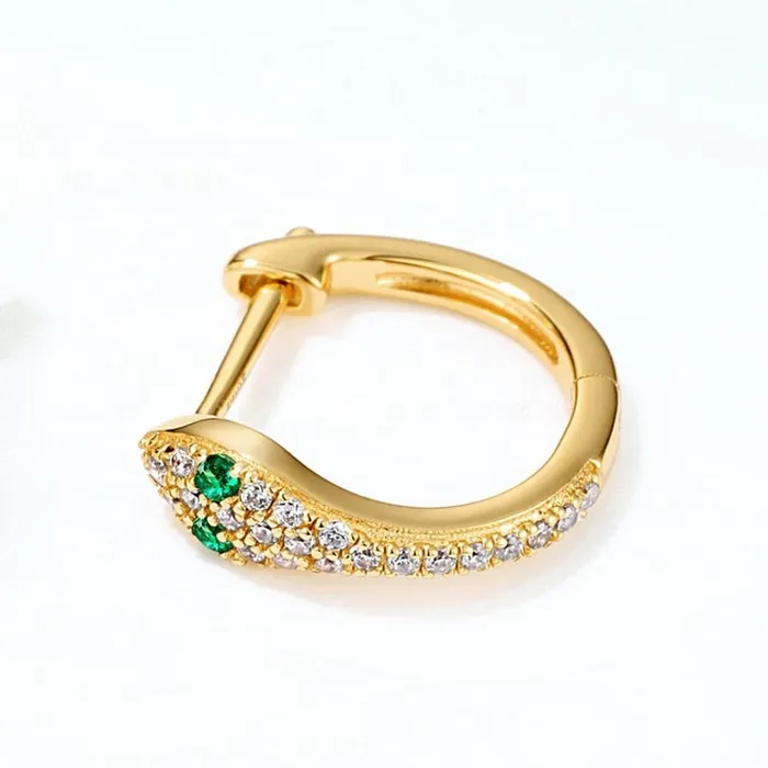 25 Sterling Silver and 18K GoldFilled Zircon Snake Earrings Jewelvers Earrings 25 Sterling Silver and 18K GoldFilled Zircon Snake Earrings Jewelvers Earrings