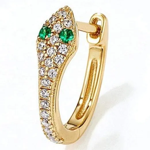 25 Sterling Silver and 18K GoldFilled Zircon Snake Earrings Jewelvers Earrings 25 Sterling Silver and 18K GoldFilled Zircon Snake Earrings Jewelvers Earrings