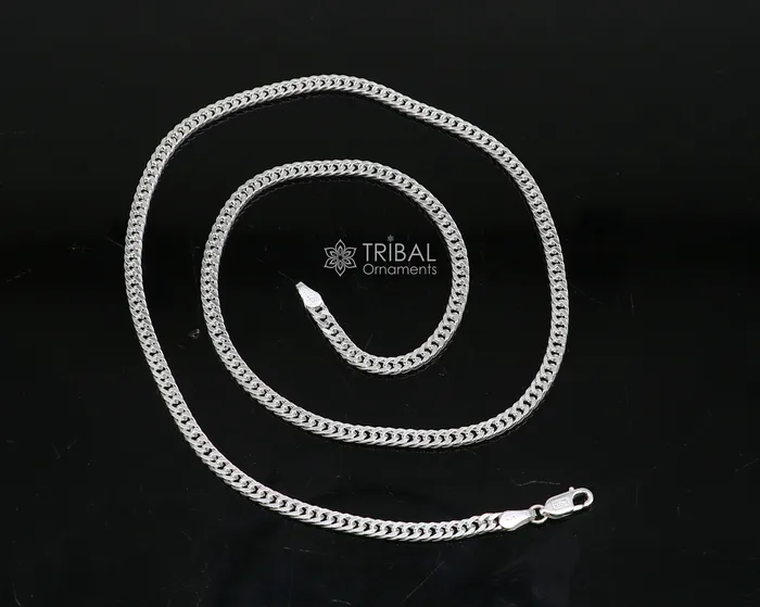 3mm 2024 solid 925 sterling silver handmade modern trendy design unique chain necklace giving it a distinctive and stylish look ch233 TRIBAL ORNAMENTS Necklaces 3mm 2024 solid 925 sterling silver handmade modern trendy design unique chain necklace giving it a distinctive and stylish look ch233 TRIBAL ORNAMENTS Necklaces