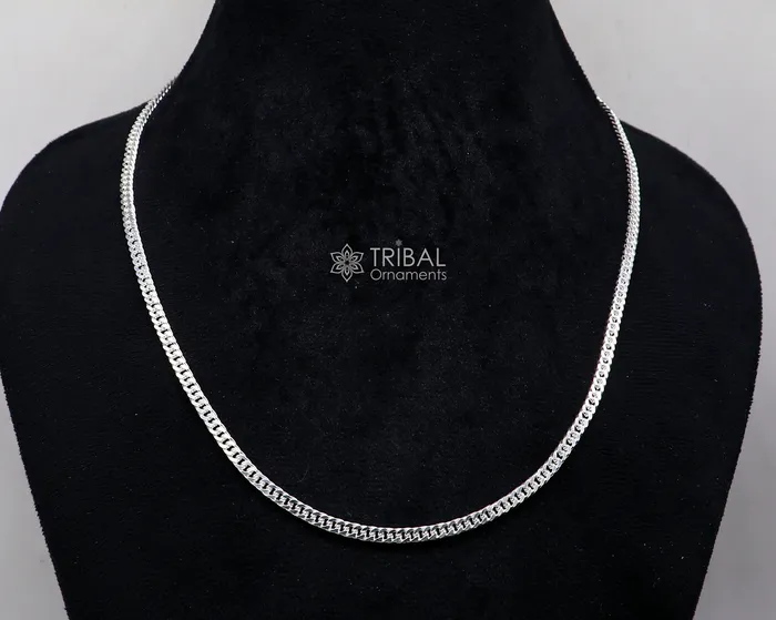 3mm 2024 solid 925 sterling silver handmade modern trendy design unique chain necklace giving it a distinctive and stylish look ch233 TRIBAL ORNAMENTS Necklaces 3mm 2024 solid 925 sterling silver handmade modern trendy design unique chain necklace giving it a distinctive and stylish look ch233 TRIBAL ORNAMENTS Necklaces
