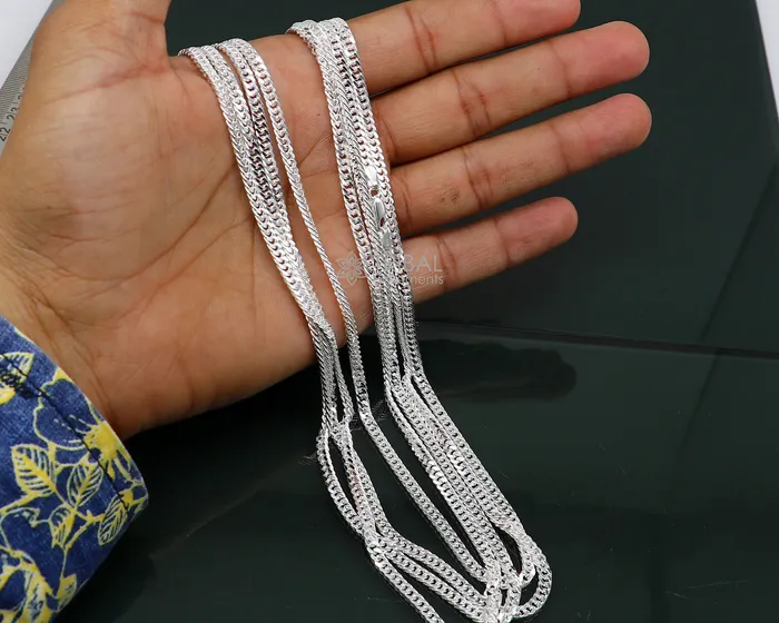 3mm 2024 solid 925 sterling silver handmade modern trendy design unique chain necklace giving it a distinctive and stylish look ch233 TRIBAL ORNAMENTS Necklaces 3mm 2024 solid 925 sterling silver handmade modern trendy design unique chain necklace giving it a distinctive and stylish look ch233 TRIBAL ORNAMENTS Necklaces