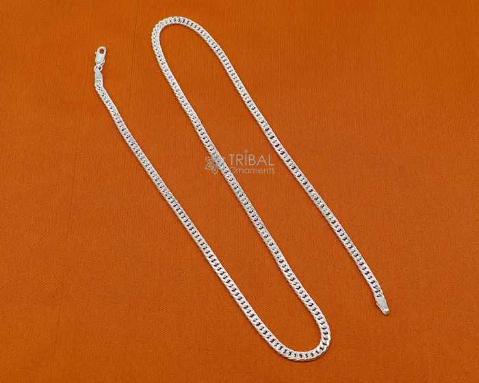 3mm 2024 solid 925 sterling silver handmade modern trendy design unique chain necklace giving it a distinctive and stylish look ch233 TRIBAL ORNAMENTS Necklaces 3mm 2024 solid 925 sterling silver handmade modern trendy design unique chain necklace giving it a distinctive and stylish look ch233 TRIBAL ORNAMENTS Necklaces