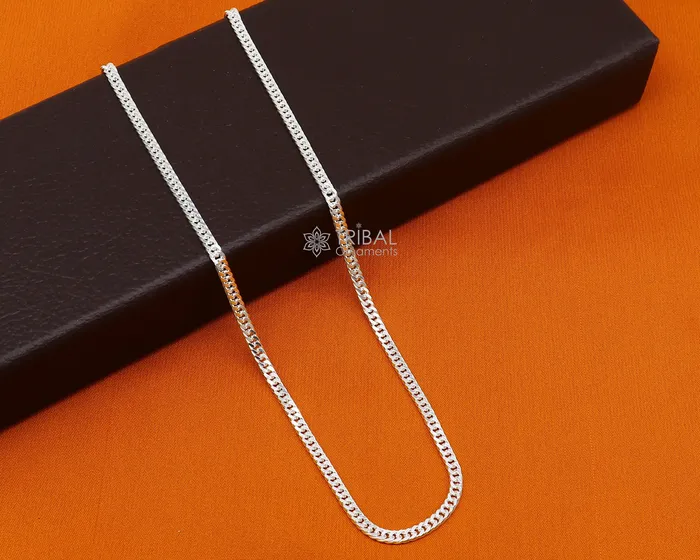 3mm 2024 solid 925 sterling silver handmade modern trendy design unique chain necklace giving it a distinctive and stylish look ch233 TRIBAL ORNAMENTS Necklaces 3mm 2024 solid 925 sterling silver handmade modern trendy design unique chain necklace giving it a distinctive and stylish look ch233 TRIBAL ORNAMENTS Necklaces