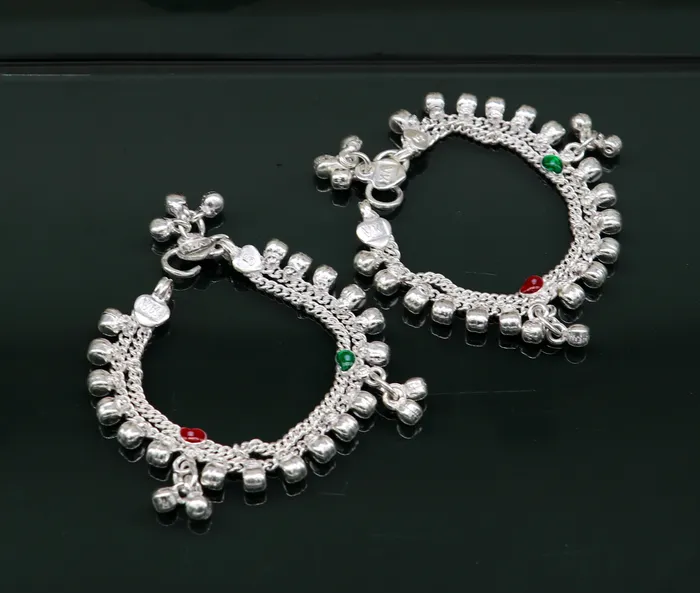 55 inches long customized anklets for new born baby anklets best unisex kids foot bracelet charm anklets bracelet from India ank284 TRIBAL ORNAMENTS Bracelets 55 inches long customized anklets for new born baby anklets best unisex kids foot bracelet charm anklets bracelet from India ank284 TRIBAL ORNAMENTS Bracelets