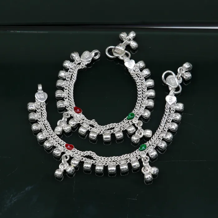 55 inches long customized anklets for new born baby anklets best unisex kids foot bracelet charm anklets bracelet from India ank284 TRIBAL ORNAMENTS Bracelets 55 inches long customized anklets for new born baby anklets best unisex kids foot bracelet charm anklets bracelet from India ank284 TRIBAL ORNAMENTS Bracelets