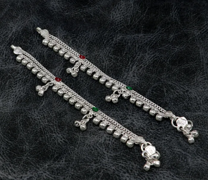 55 inches long customized anklets for new born baby anklets best unisex kids foot bracelet charm anklets bracelet from India ank284 TRIBAL ORNAMENTS Bracelets 55 inches long customized anklets for new born baby anklets best unisex kids foot bracelet charm anklets bracelet from India ank284 TRIBAL ORNAMENTS Bracelets