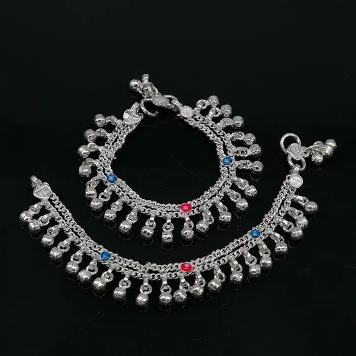 55 inches Sterling silver handmade double chain jingling ankle bracelet baby anklet noisy sound bells charm foot anklets jewelry ank302 TRIBAL ORNAMENTS Bracelets 55 inches Sterling silver handmade double chain jingling ankle bracelet baby anklet noisy sound bells charm foot anklets jewelry ank302 TRIBAL ORNAMENTS Bracelets