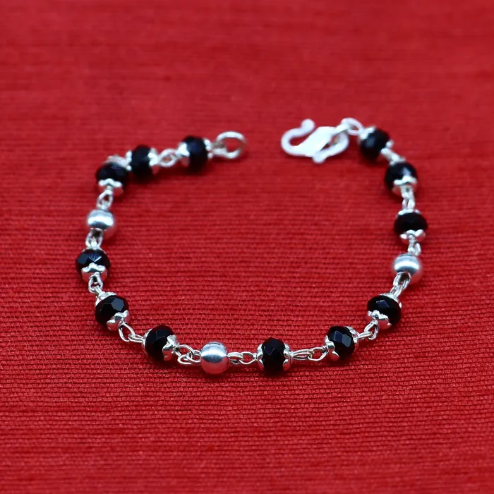 925 sterling silver customized black beads Nazariya bracelet protect from evil eyes new born baby bracelet stylish jewelry from india bbr9 TRIBAL ORNAMENTS Bracelets 925 sterling silver customized black beads Nazariya bracelet protect from evil eyes new born baby bracelet stylish jewelry from india bbr9 TRIBAL ORNAMENTS Bracelets
