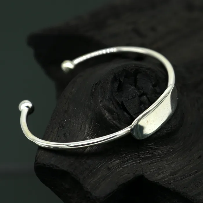 925 sterling silver exclusive plain bright design new born baby bangle kada baby bracelet kada best gift for your baby from india nbbk221 TRIBAL ORNAMENTS Bracelets