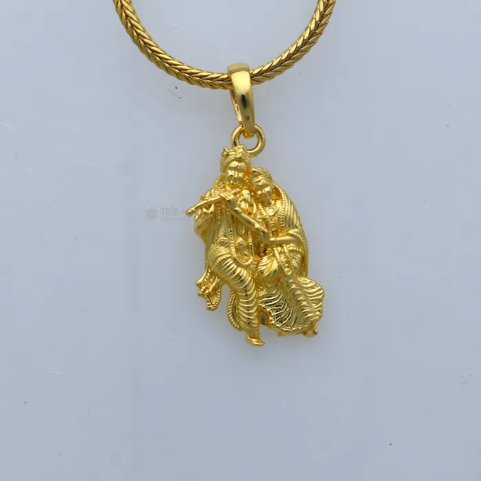925 sterling silver gold polished Lord Krishna and Radha divine pendant nsp910 TRIBAL ORNAMENTS Necklaces 925 sterling silver gold polished Lord Krishna and Radha divine pendant nsp910 TRIBAL ORNAMENTS Necklaces