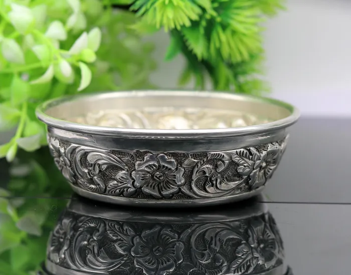 925 sterling silver handcrafted work solid silver bowl and spoon silver has antibacterial properties stay healthy silver vessels sv74 TRIBAL ORNAMENTS Rings