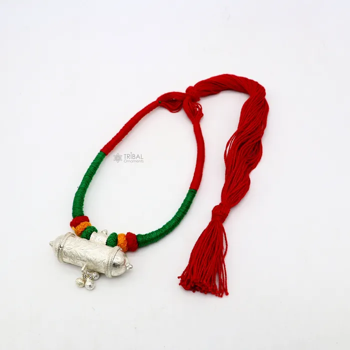 925 Sterling silver handmade Ethnic cultural tribal pendant with thread necklace traditional choker brides jewelry set659 TRIBAL ORNAMENTS Necklaces 925 Sterling silver handmade Ethnic cultural tribal pendant with thread necklace traditional choker brides jewelry set659 TRIBAL ORNAMENTS Necklaces
