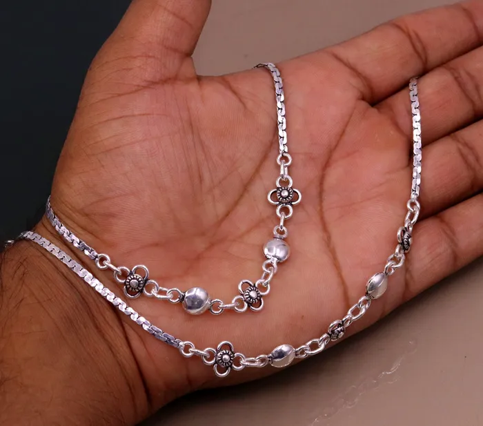 925 sterling silver handmade fabulous 105 inches long charm anklets foot bracelet best gifting belly dance jewelry bridesmaids gift ank88 TRIBAL ORNAMENTS Bracelets 925 sterling silver handmade fabulous 105 inches long charm anklets foot bracelet best gifting belly dance jewelry bridesmaids gift ank88 TRIBAL ORNAMENTS Bracelets