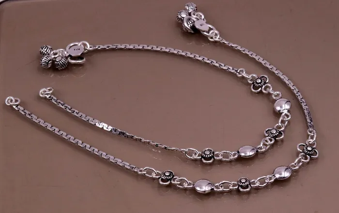 925 sterling silver handmade fabulous 105 inches long charm anklets foot bracelet best gifting belly dance jewelry bridesmaids gift ank88 TRIBAL ORNAMENTS Bracelets 925 sterling silver handmade fabulous 105 inches long charm anklets foot bracelet best gifting belly dance jewelry bridesmaids gift ank88 TRIBAL ORNAMENTS Bracelets