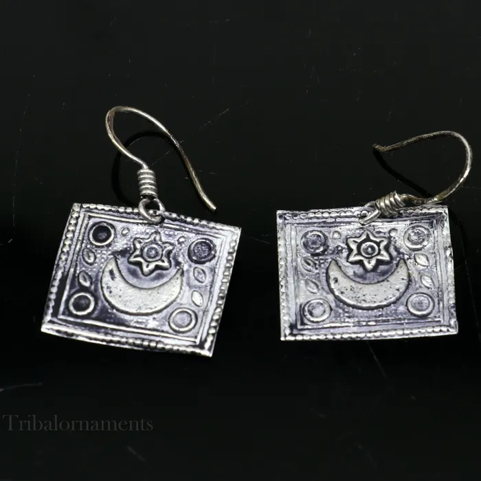 925 sterling silver handmade gorgeous moon hoops earring drop dangle excellent customized oxidized belly dance tribal earring earring s955 TRIBAL ORNAMENTS Earrings 925 sterling silver handmade gorgeous moon hoops earring drop dangle excellent customized oxidized belly dance tribal earring earring s955 TRIBAL ORNAMENTS Earrings