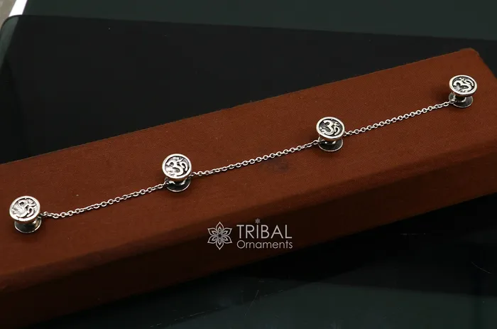 925 Sterling silver handmade gorgeous sign Aum or OM design highquality buttons or cufflinks for kurtas best gifting jewelry btn29 TRIBAL ORNAMENTS Necklaces