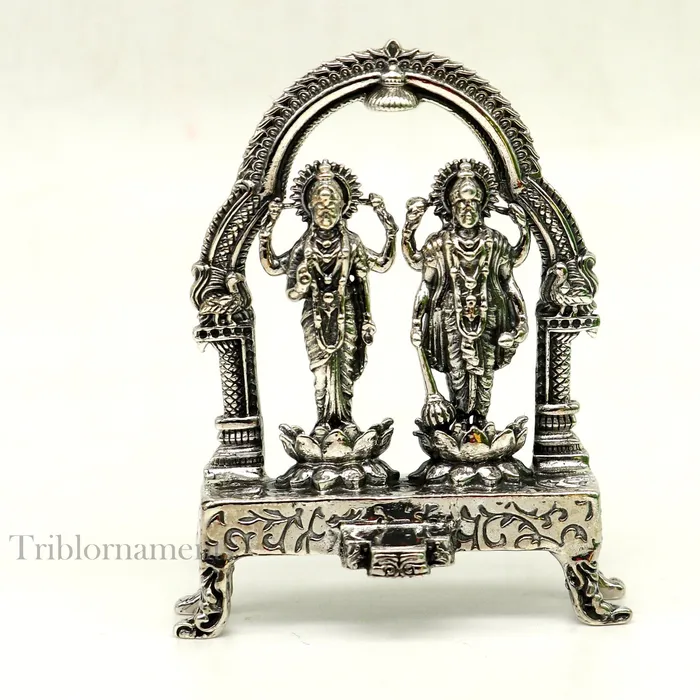 925 Sterling silver handmade Indian Idols standing Laxmi Narayan laxmi and vishnu Statue figurine puja articles puja articles art172 TRIBAL ORNAMENTS Rings
