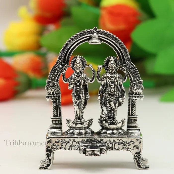 925 Sterling silver handmade Indian Idols standing Laxmi Narayan laxmi and vishnu Statue figurine puja articles puja articles art172 TRIBAL ORNAMENTS Rings