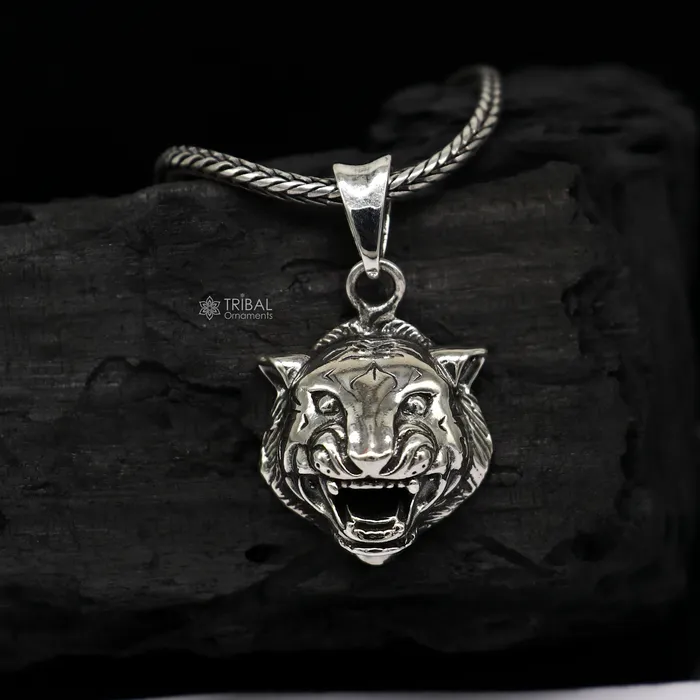 925 sterling silver LION FACE pendant symbolizes qualities associated with lions such as courage strength and leadership nsp707 TRIBAL ORNAMENTS Necklaces 925 sterling silver LION FACE pendant symbolizes qualities associated with lions such as courage strength and leadership nsp707 TRIBAL ORNAMENTS Necklaces