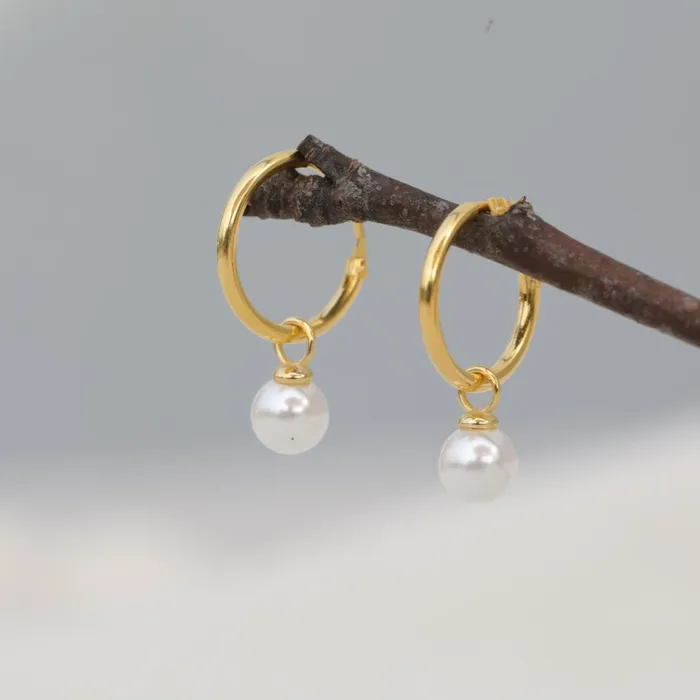 925 Sterling Silver Pearl Earrings Jewelvers Earrings 925 Sterling Silver Pearl Earrings Jewelvers Earrings
