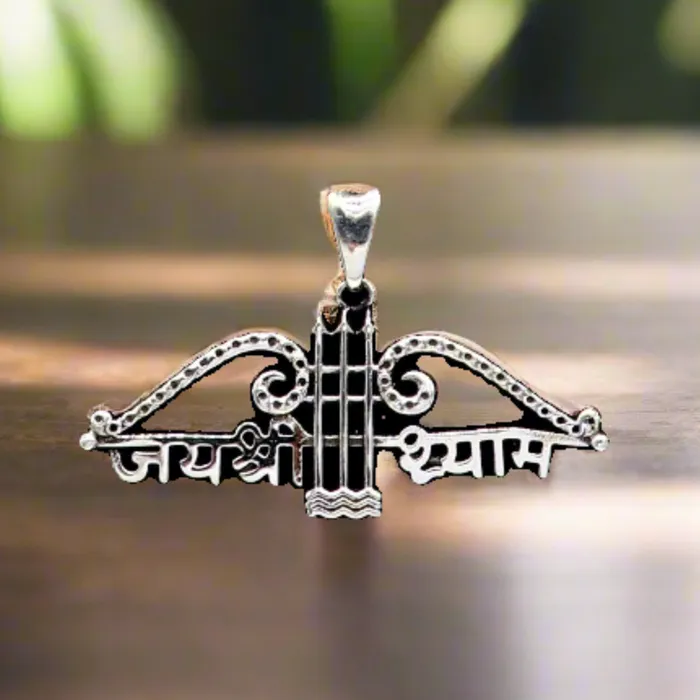 925 sterling silver Trendy Khatushyam ji Dhanush pendant unique Jai Shree Shyam pendant for both girls and boys jewelry ssp622 TRIBAL ORNAMENTS Necklaces