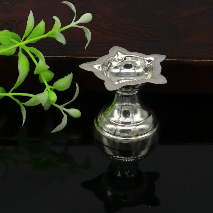 999 pure silver handmade elegant oil lamp silver home temple utensils silver diya deepak silver vessels silver puja article nsv85 TRIBAL ORNAMENTS Rings 999 pure silver handmade elegant oil lamp silver home temple utensils silver diya deepak silver vessels silver puja article nsv85 TRIBAL ORNAMENTS Rings