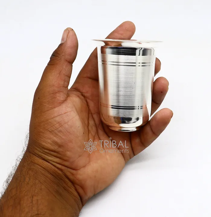999 pure silver handmade water milk glass tumbler all sizes silver tumbler silver baby food dining flask silver utensils gift sv273 TRIBAL ORNAMENTS Necklaces
