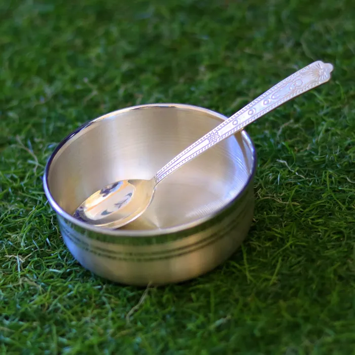 999 pure sterling silver handmade silver bowl and spoon set silver has antibacterial properties keep stay healthy silver vessels sv03 TRIBAL ORNAMENTS Rings 999 pure sterling silver handmade silver bowl and spoon set silver has antibacterial properties keep stay healthy silver vessels sv03 TRIBAL ORNAMENTS Rings