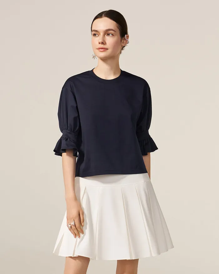 ADEAM Navy Venus TShirt Earrings