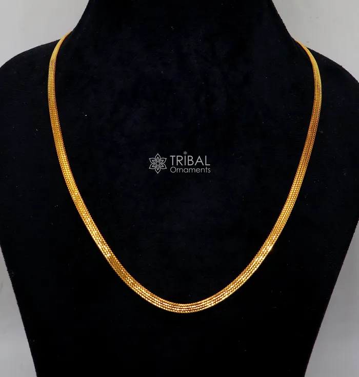 All sizes 22kt yellow gold handmade solid box multiple box customized highway chain necklace royal gifting jewelry from india ch574 TRIBAL ORNAMENTS Necklaces All sizes 22kt yellow gold handmade solid box multiple box customized highway chain necklace royal gifting jewelry from india ch574 TRIBAL ORNAMENTS Necklaces