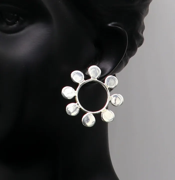 Amazing customized pure e925 sterling silver flower stud earring excellent fancy elegant dainty light weight earrings best gifting ear658 TRIBAL ORNAMENTS Earrings Amazing customized pure e925 sterling silver flower stud earring excellent fancy elegant dainty light weight earrings best gifting ear658 TRIBAL ORNAMENTS Earrings