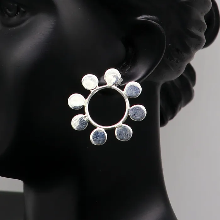 Amazing customized pure e925 sterling silver flower stud earring excellent fancy elegant dainty light weight earrings best gifting ear658 TRIBAL ORNAMENTS Earrings Amazing customized pure e925 sterling silver flower stud earring excellent fancy elegant dainty light weight earrings best gifting ear658 TRIBAL ORNAMENTS Earrings