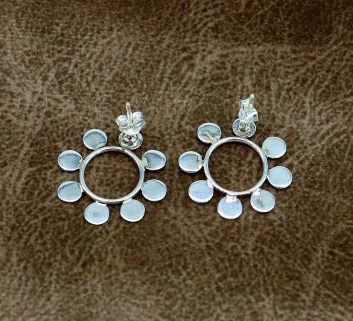 Amazing customized pure e925 sterling silver flower stud earring excellent fancy elegant dainty light weight earrings best gifting ear658 TRIBAL ORNAMENTS Earrings Amazing customized pure e925 sterling silver flower stud earring excellent fancy elegant dainty light weight earrings best gifting ear658 TRIBAL ORNAMENTS Earrings