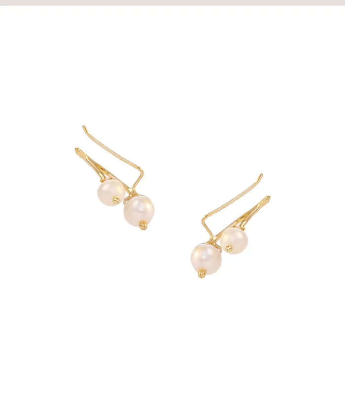 Ara Ear Crawlers in Pearl Lily Jewelry Earrings