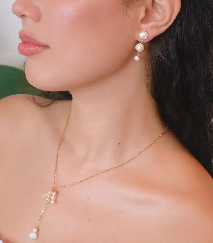 Arete Earrings Guijo Pearl Drop Earrings