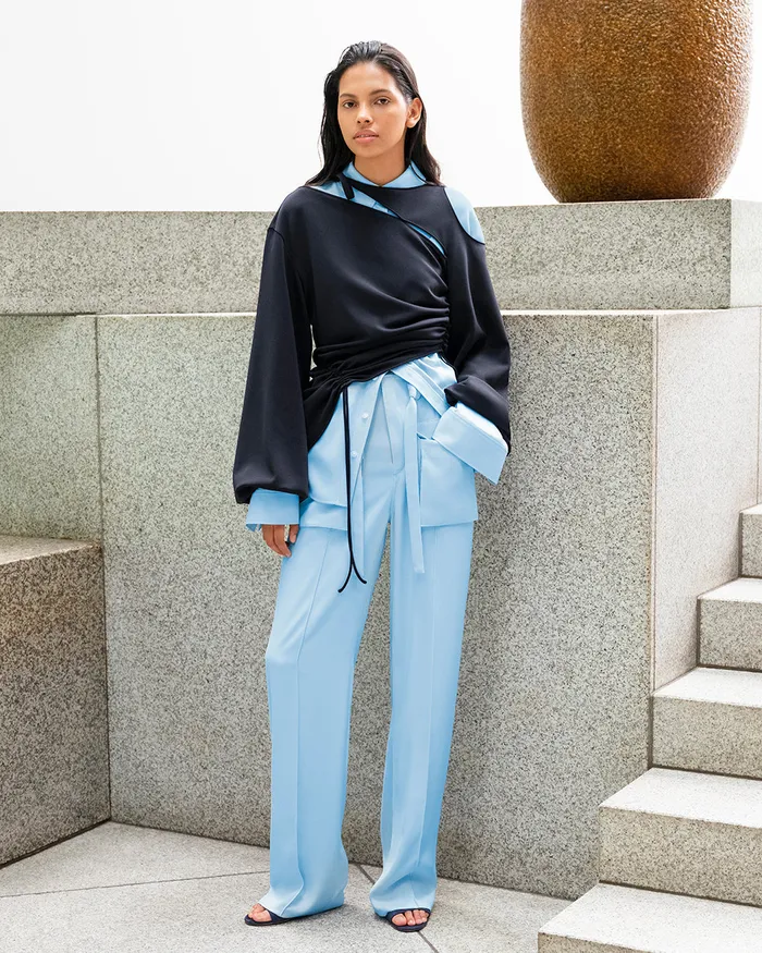 Ash Blue Water Stone Pant ADEAM Rings Ash Blue Water Stone Pant ADEAM Rings