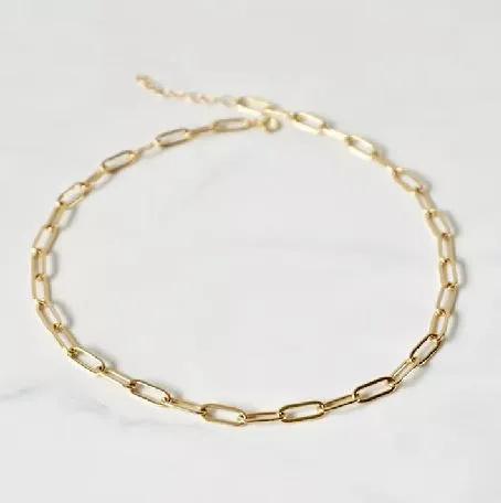 AZ620 24 Gold Chain Link Necklace with FREE EARRINGS alice Necklaces
