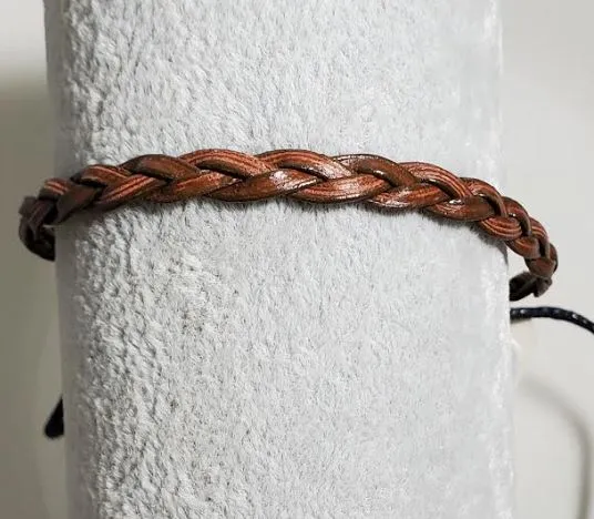 AZ756 Thin Brown Braided Cord Bracelet polly Bracelets