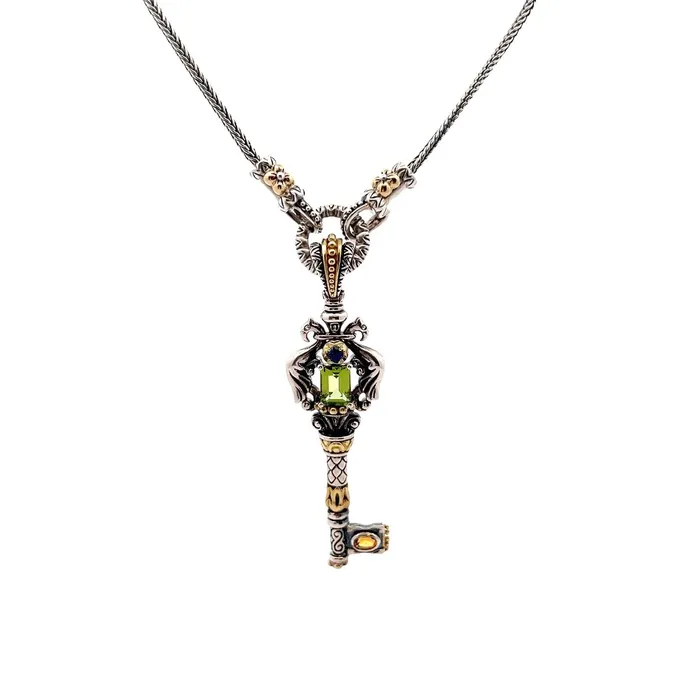 Barbara Bixby Rings PreOwned Barbara Bixby TwoTone Key Pendant