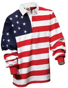 Barbarian Sports Wear Earrings USA Flag Rugby Shirt